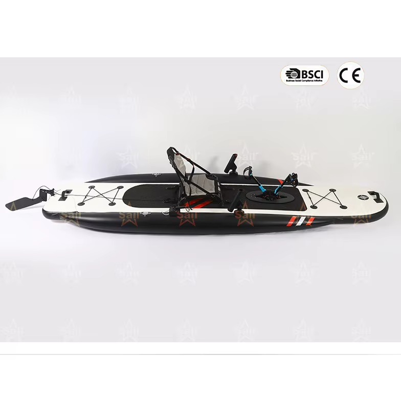 Fishing Kayak Sit On Top - Caiaque Inflável de Pedal para Pesca,