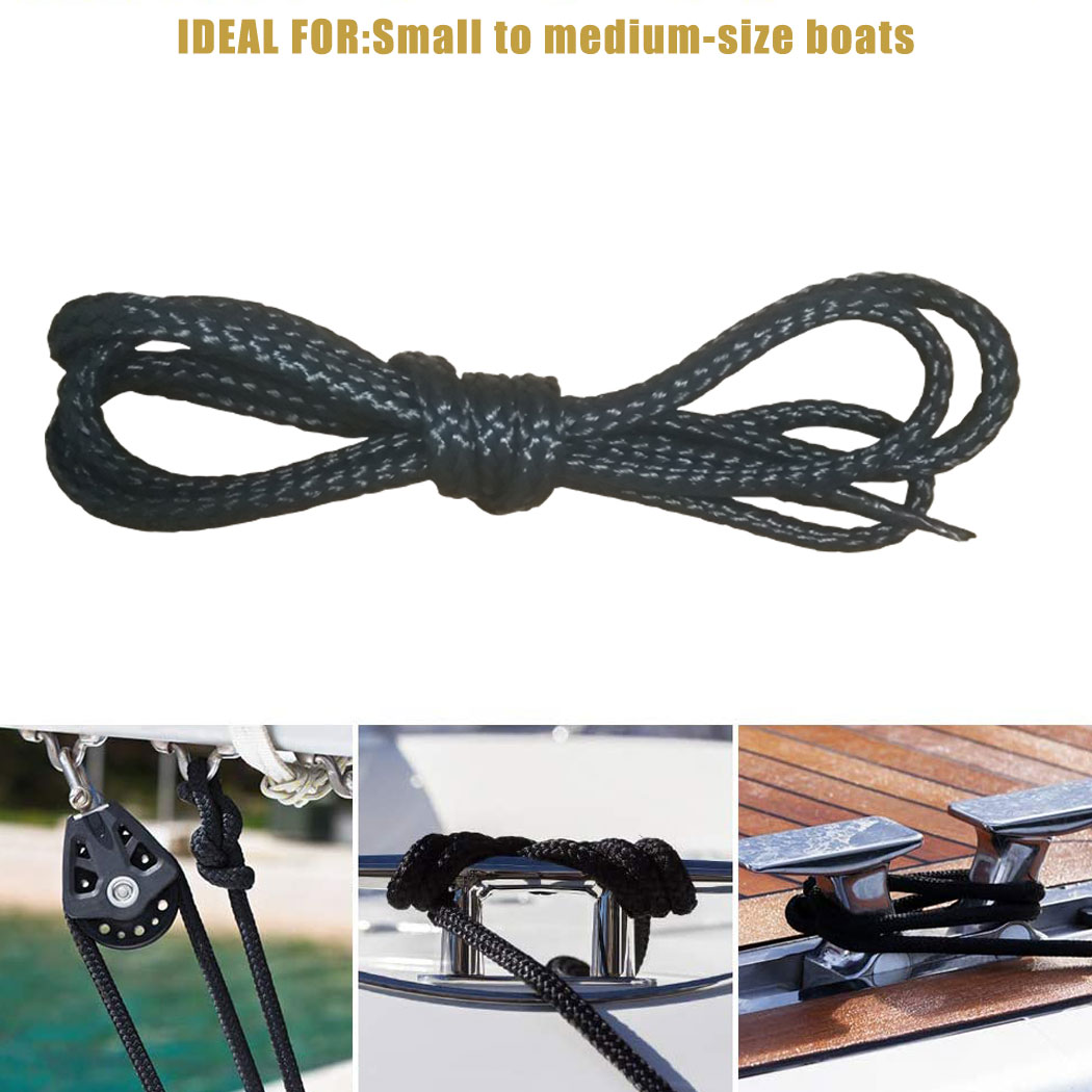 Fishing Kayak Anchor - Linha de amarração dupla trançada de